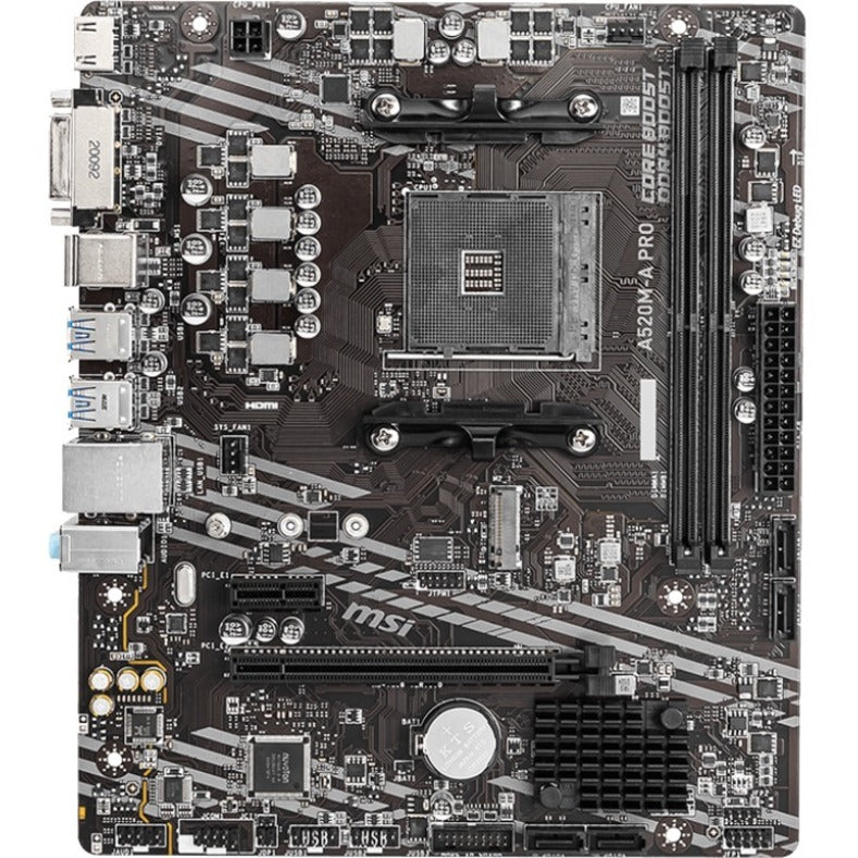 MSI A520M-A PRO Desktop Motherboard - AMD A520 Chipset - Socket AM4 - Micro ATX