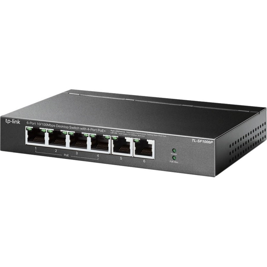 TP-Link TL-SF1006P - 6-Port Fast Ethernet 10/100Mbps PoE Switch