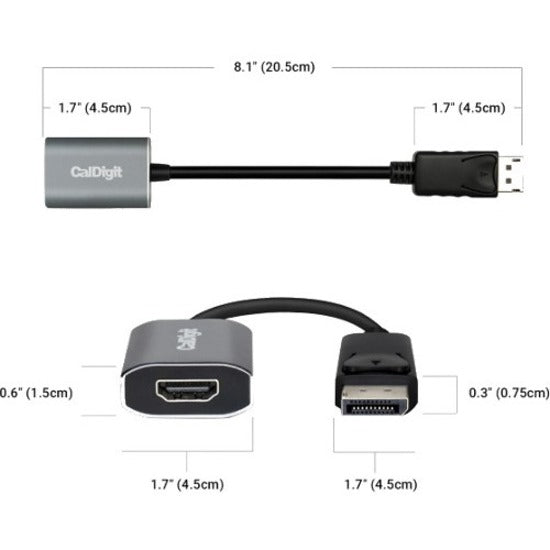 CalDigit Active DisplayPort 1.2 to HDMI 2.0 Adapter