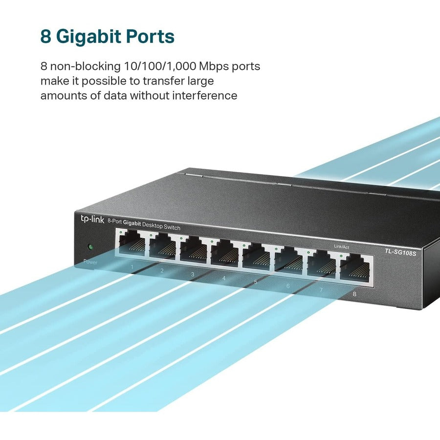 TP-Link TL-SG108S - 8 Port Gigabit Ethernet Switch