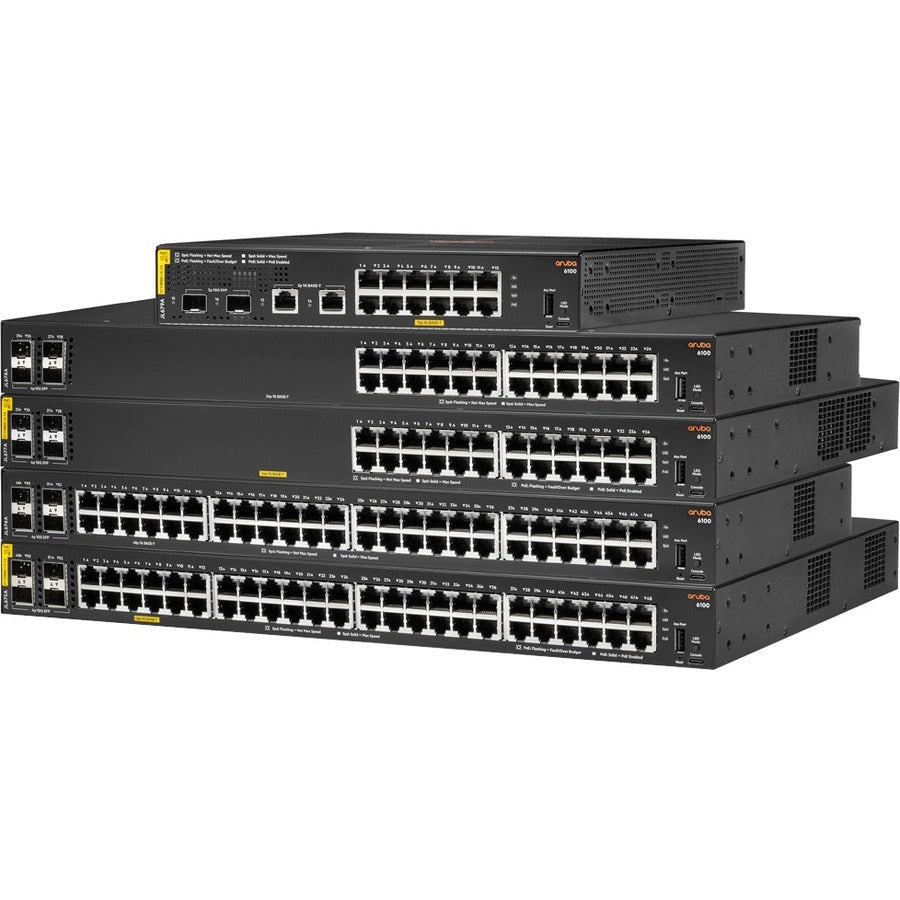 HPE 6100 48G Class4 PoE 4SFP+ 370W Switch