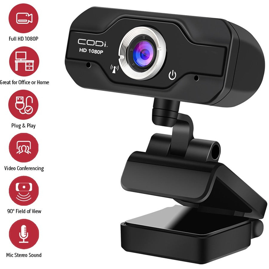 CODi Aquila HD 1080P Fixed-Focus Webcam