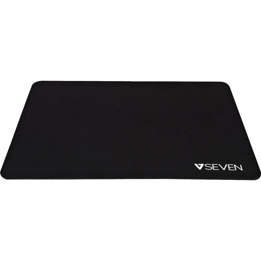 V7 Antimicrobial Mouse Pad Black, polymer treated surface, anti-slip base, anti-odor and stain