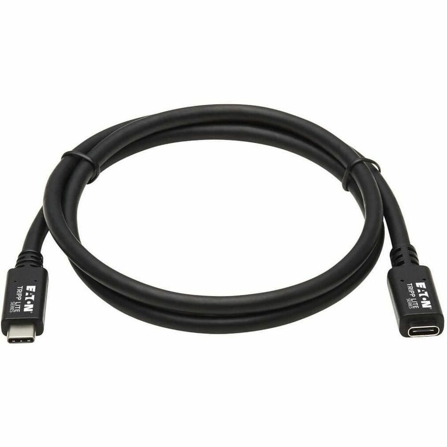 Eaton Tripp Lite Series USB-C Extension Cable (M/F) - USB 3.2 Gen 1 (5 Gbps), Thunderbolt 3 Compatible, Black, 3 ft. (0.91 m)