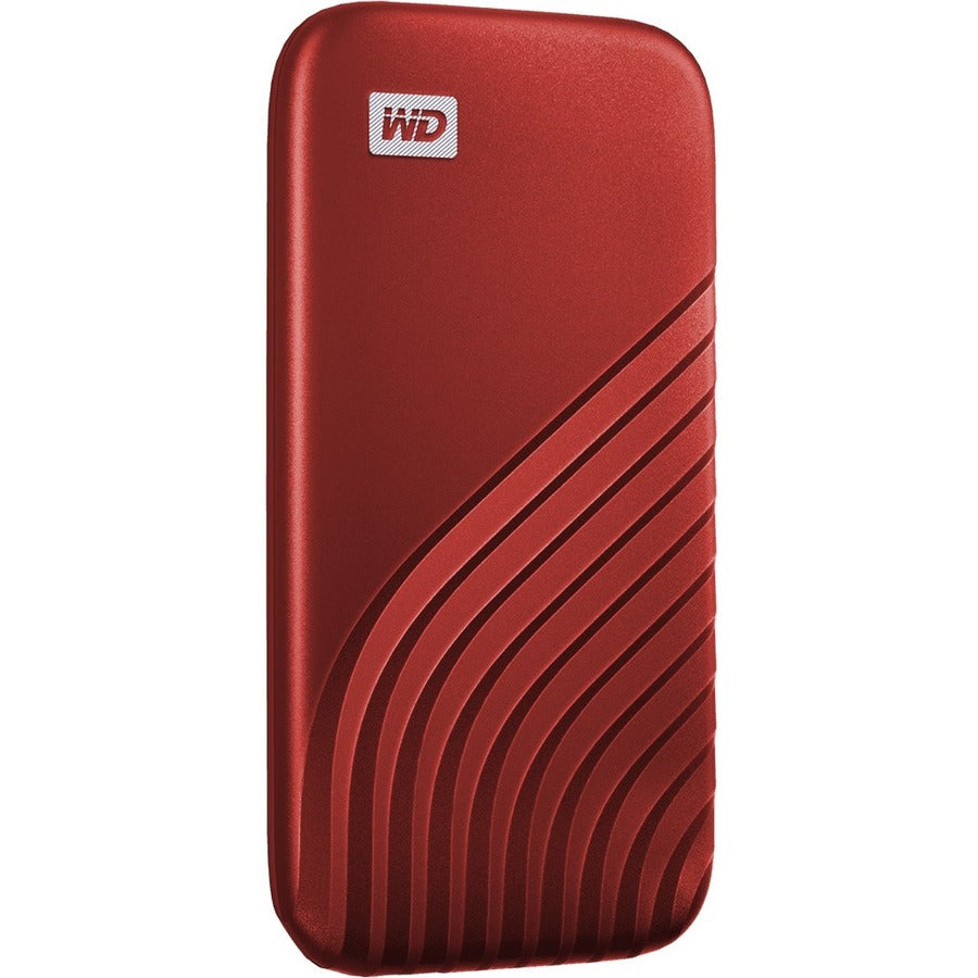 WD My Passport WDBAGF0010BRD-WESN 1 TB Portable Solid State Drive - External - Red