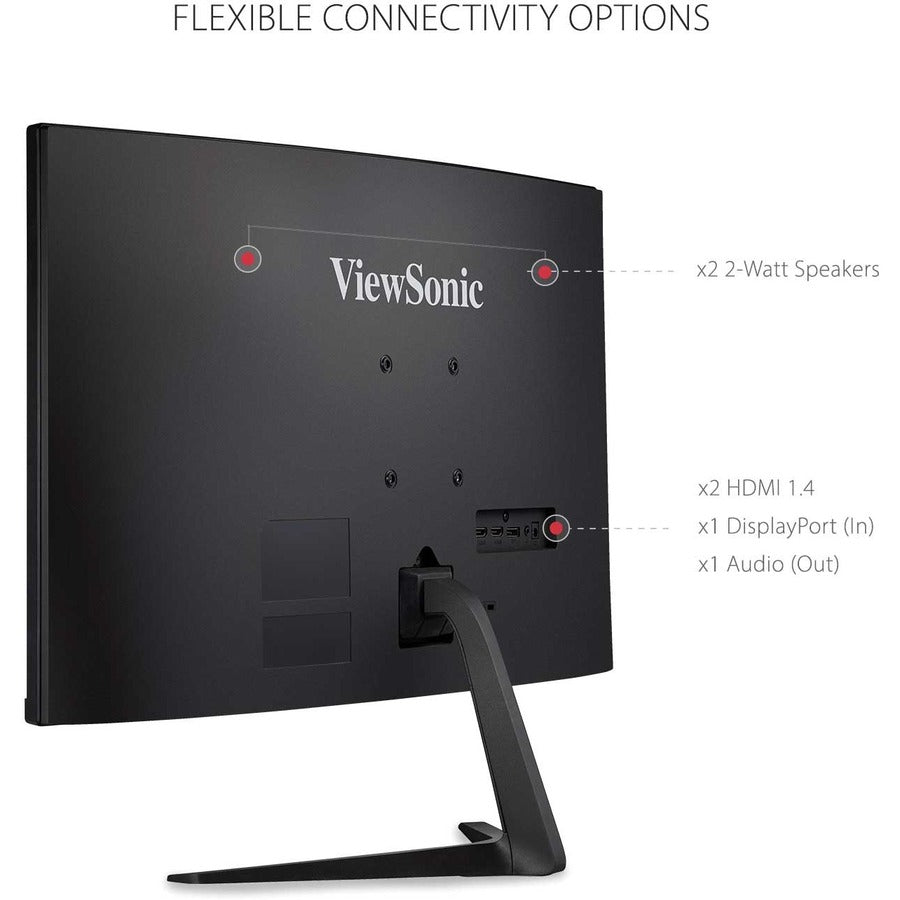 ViewSonic VX2718-PC-MHD 27 Inch Curved 1080p 1ms 180Hz Gaming Monitor with FreeSync Premium, Eye Care, HDMI and Display Port