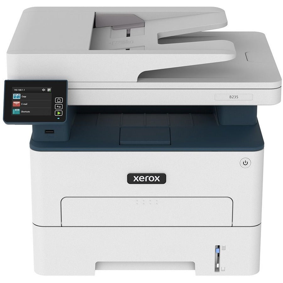 Xerox B B235/DNI Laser Multifunction Printer-Monochrome-Copier/Fax/Scanner-36 ppm Mono Print-600x600 dpi Print-Automatic Duplex Print-30000 Pages-251 sheets Input-Color Flatbed Scanner-1200 dpi Optical Scan-Wireless LAN-Apple AirPrint-Mopria