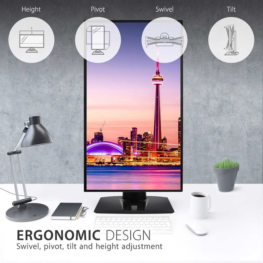 ViewSonic VP2768a-4K 27 Inch 4K UHD IPS Monitor with Advanced Ergonomics, ColorPro 100% sRGB Rec 709, 14-bit 3D LUT, Eye Care, 90W USB C, RJ45, HDR10