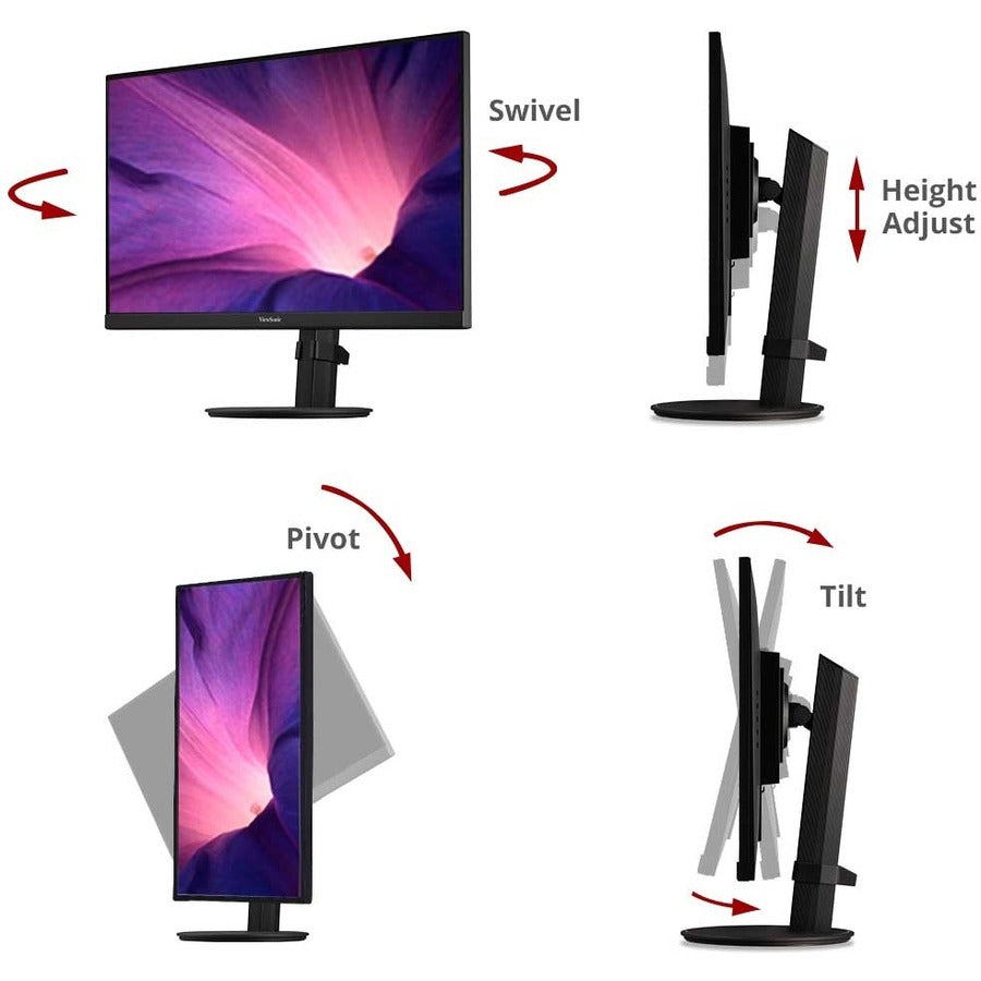 ViewSonic VA2747-MHJ 27 Inch Full HD 1080p Monitor with Advanced Ergonomics, FreeSync, 100Hz, Ultra-Thin Bezel, Eye Care, HDMI, VGA Inputs for Home and Office