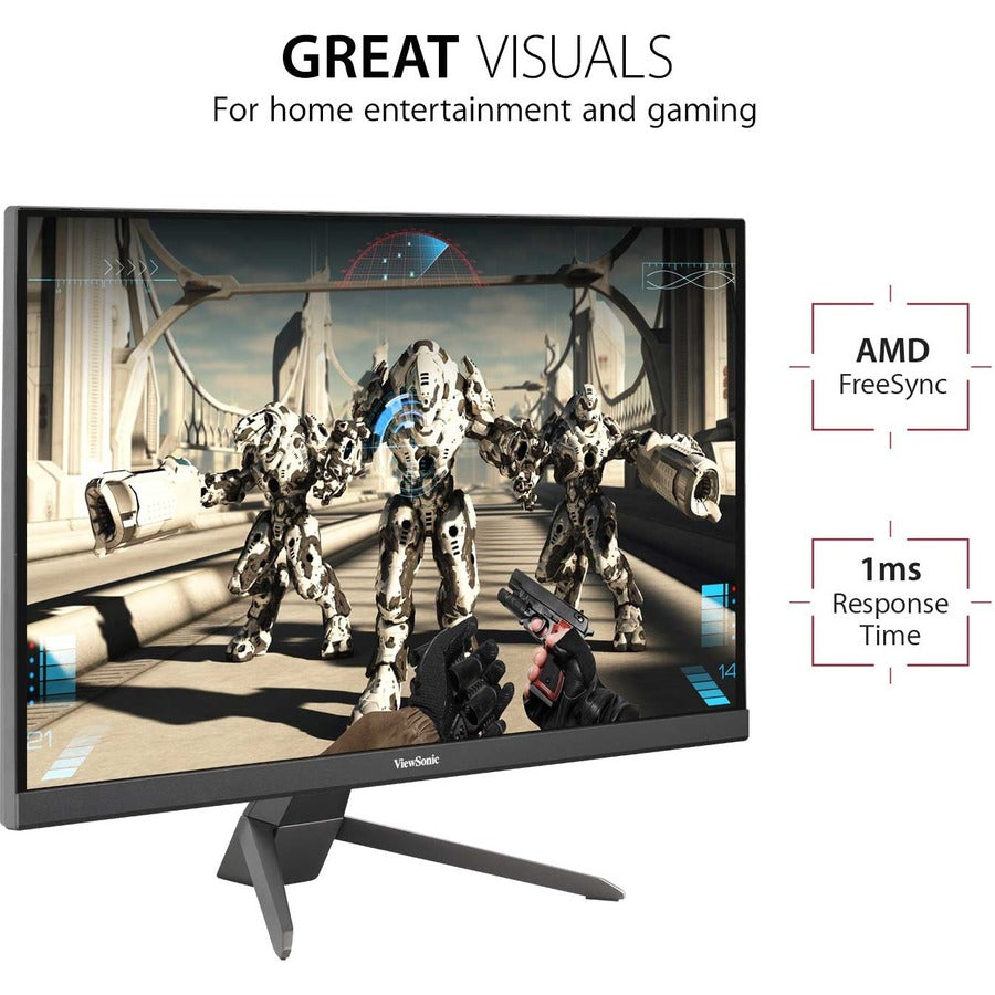 ViewSonic VX2467-MHD 24 Inch 1080p Gaming Monitor with 100Hz, 1ms, Ultra-Thin Bezels, FreeSync, Eye Care, HDMI, VGA, and DP