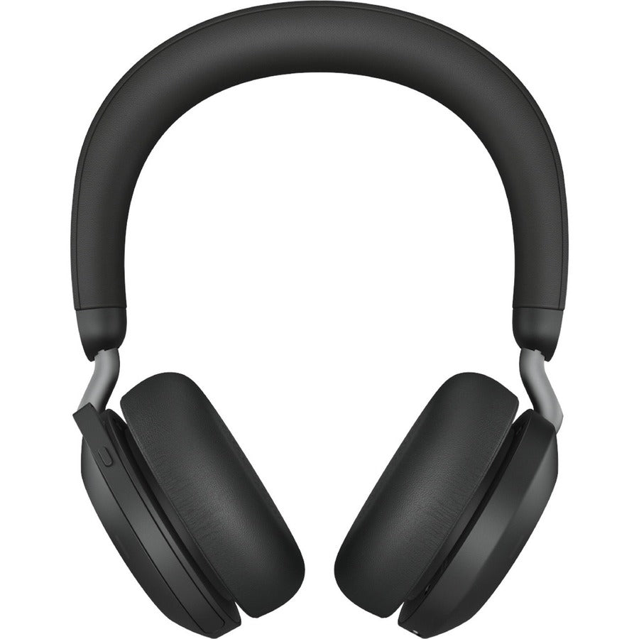 Jabra Evolve2 75 Wireless On-ear Stereo Headset - USB-C - For MS Teams - With Charging Stand - Black - Binaural - Ear-cup - 3000 cm - Bluetooth - 20 Hz to 20 kHz - MEMS Technology Microphone - Noise Cancelling