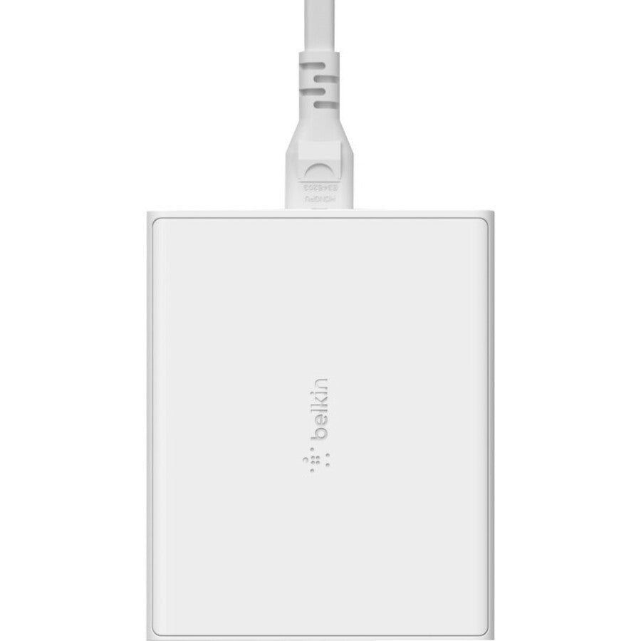 Belkin 108W 4-Port GaN Charger - 2xUSB-A, 2xUSB-C (108W Total) - 2m/6.6ft Power Cord - White