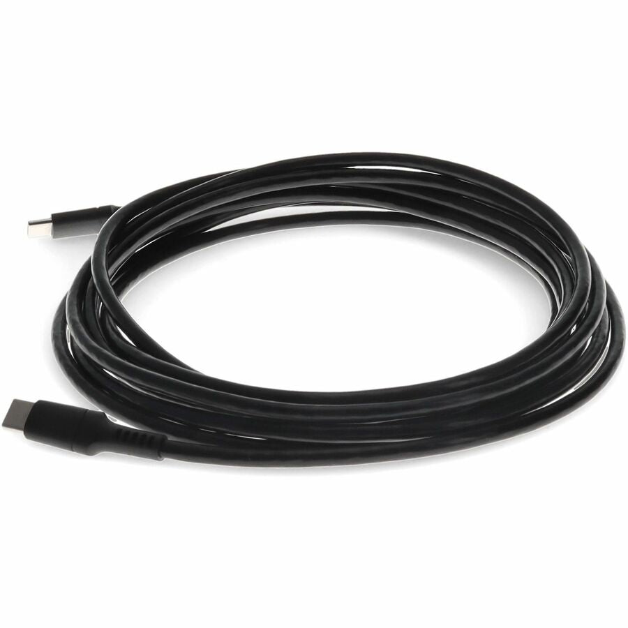 10ft (3m) USB-C Male to USB-C Male USB 2.0 Sync and Charge Black Cable