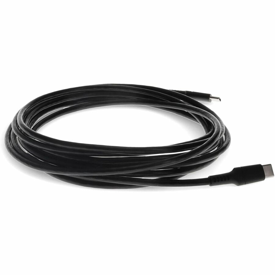 10ft (3m) USB-C Male to USB-C Male USB 2.0 Sync and Charge Black Cable