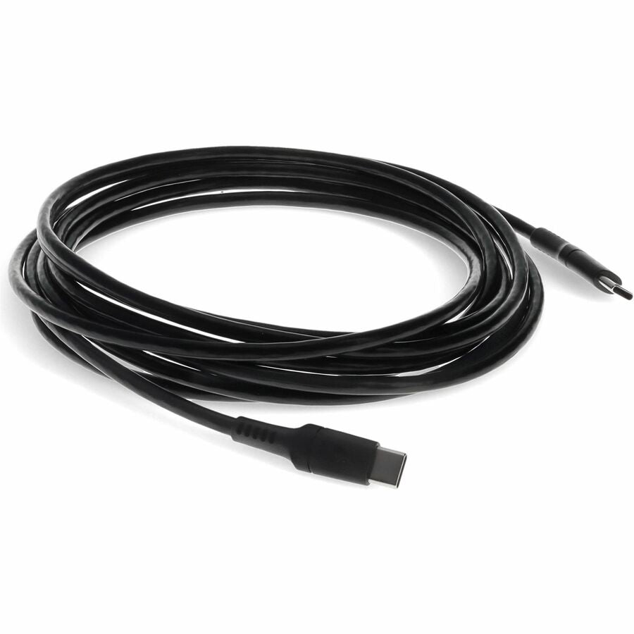 10ft (3m) USB-C Male to USB-C Male USB 2.0 Sync and Charge Black Cable