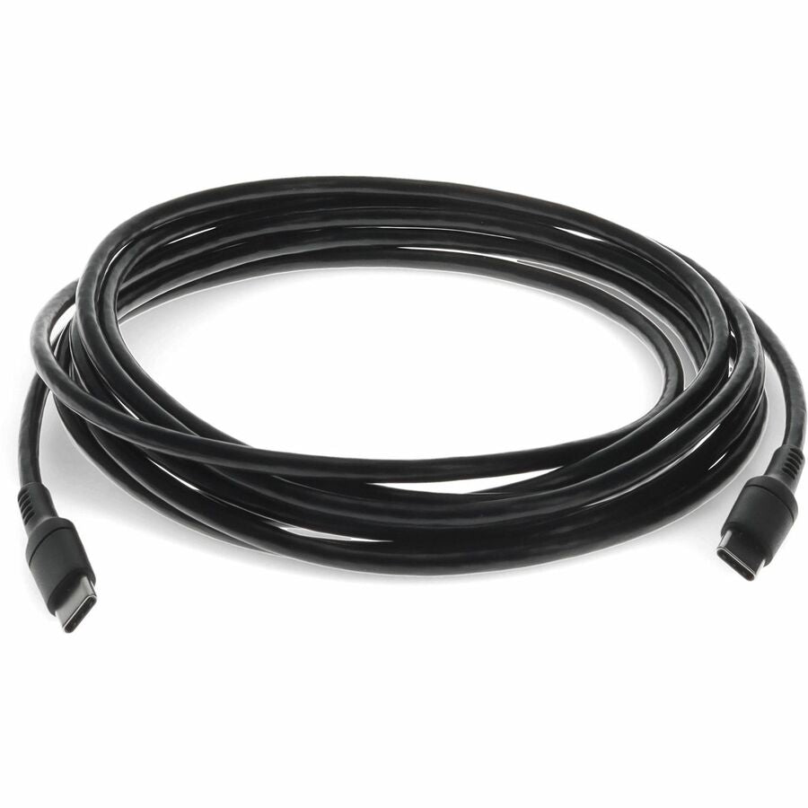 10ft (3m) USB-C Male to USB-C Male USB 2.0 Sync and Charge Black Cable