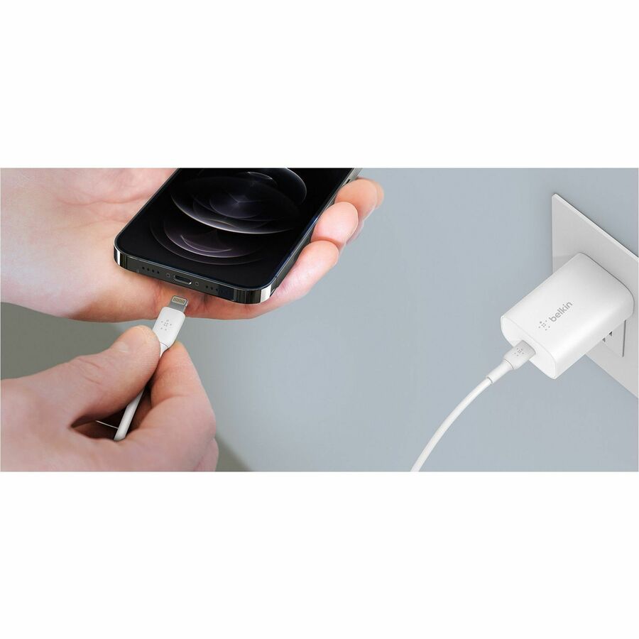 Belkin 25W Portable USB-C Wall Charger - 1xUSB-C - Fast Charging - Power Adapter - White