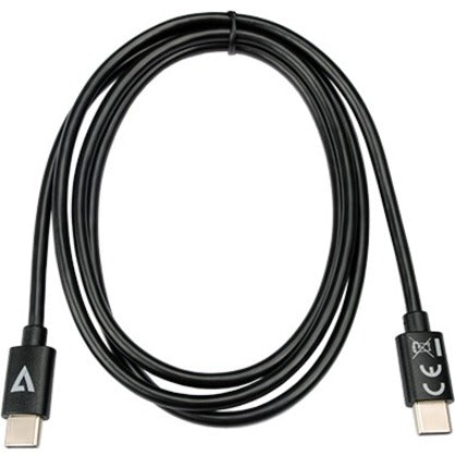 V7 USB-C Male to USB-C Male Cable USB 2.0 480 Mbps 3A 1m/3.3ft Black