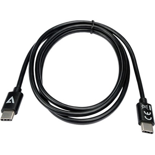 V7 USB-C Male to USB-C Male Cable USB 2.0 480 Mbps 3A 1m/3.3ft Black