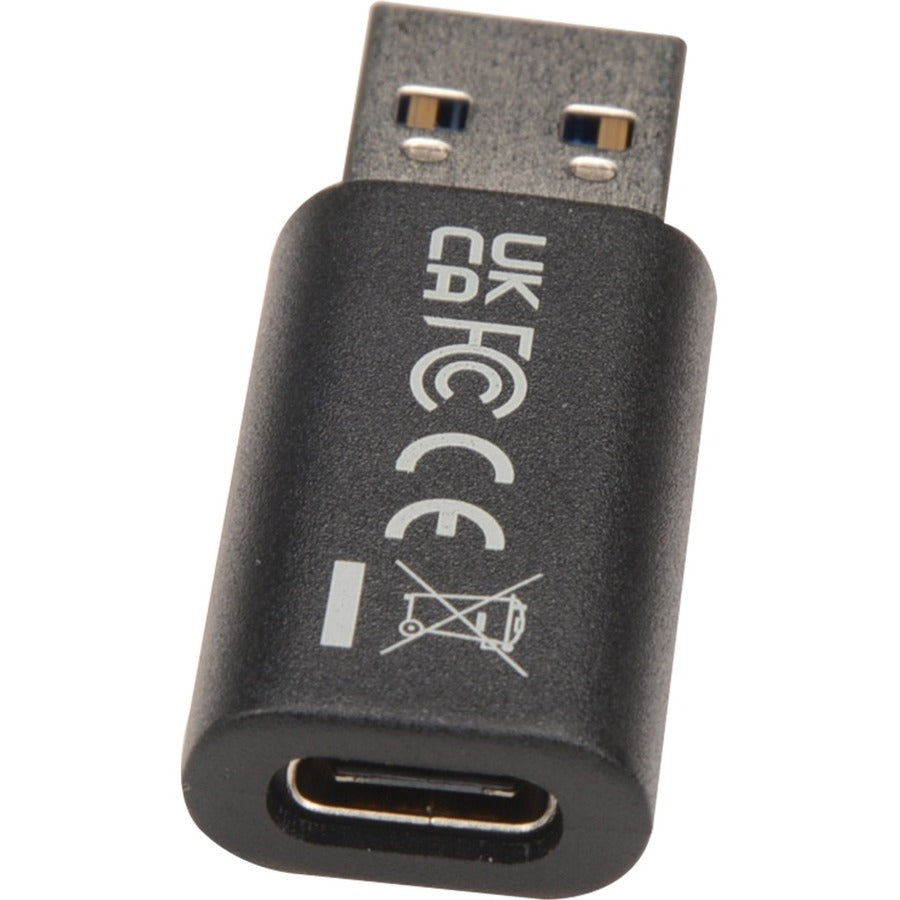 V7 USB A Male to USB-C Female USB 3.2 Gen2 10 Gbps Black