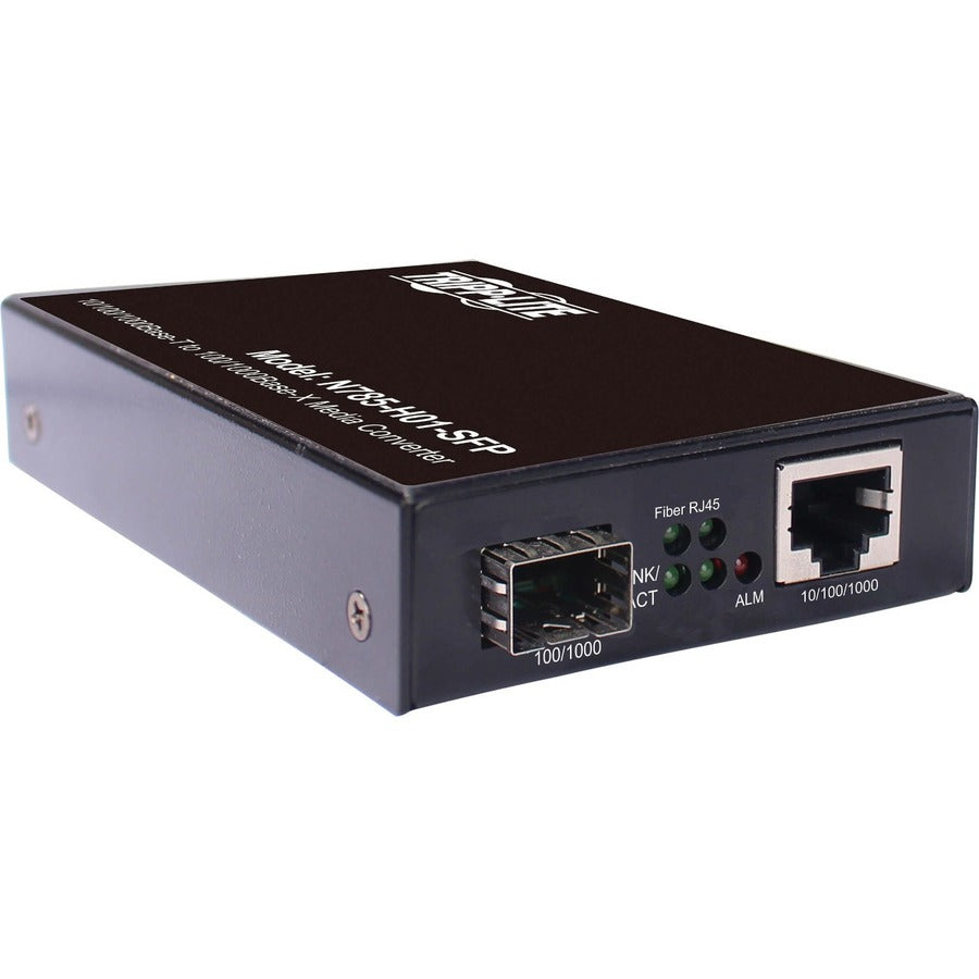 Tripp Lite by Eaton Hardened Gigabit Fiber to Ethernet Media Converter, 10/100/1000 Mbps, RJ45/SFP, -10° to 60°C, TAA