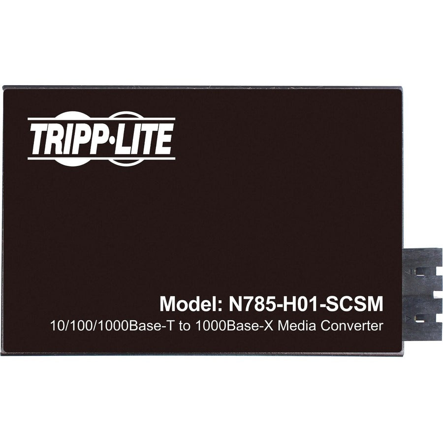 Tripp Lite by Eaton Hardened Gigabit Fiber to Ethernet Media Converter, 10/100/1000 Mbps, RJ45/SC Singlemode, -10° to 60°C, 10 km (6.2 mi.), TAA