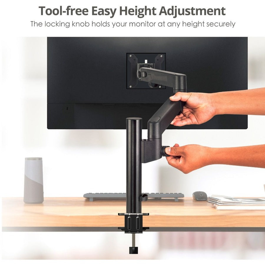 SIIG Dual Arm Pole Multi-Angle Replaceable Articulating Monitor Desk Mount - 14