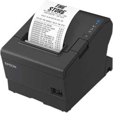 Epson , Tm-t88vii-052, Thermal Receipt Printer, Black, Usb & Ethernet, Interfaces, Ps-180 Power Supply And Ac Cable