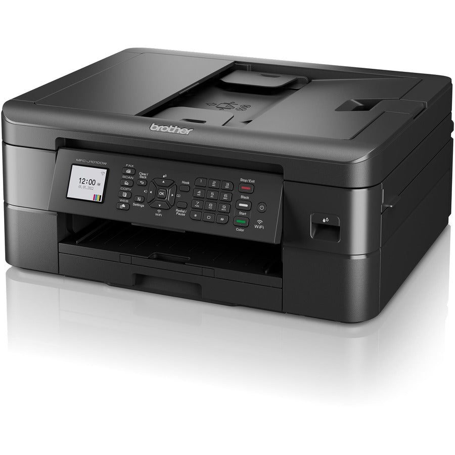 Brother MFC MFC-J1010DW Inkjet Multifunction Printer-Color-Copier/Fax/Scanner-17 ppm Mono/9.5 ppm Color Print-6000x1200 dpi Print-Automatic Duplex Print-150 sheets Input-Color Flatbed Scanner-1200 dpi Optical Scan-Color Fax-Wireless LAN