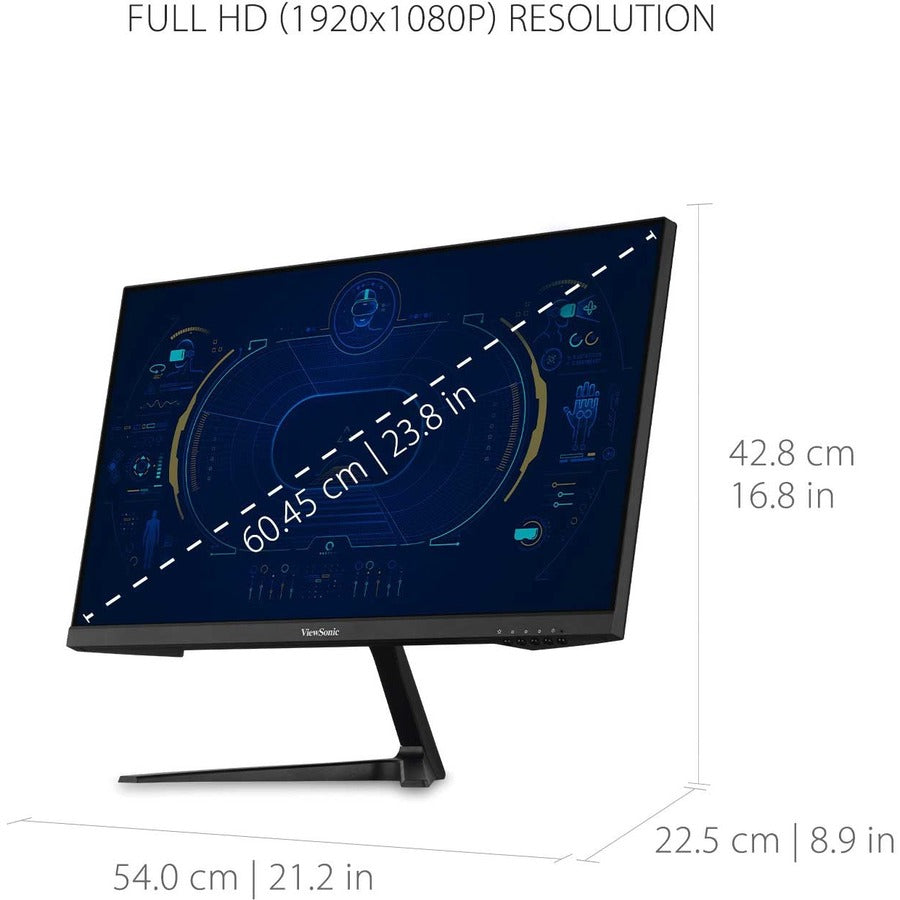 ViewSonic OMNI VX2418-P-MHD 24 Inch 1080p 1ms 165Hz Gaming Monitor with FreeSync Premium, Eye Care, HDMI and DisplayPort