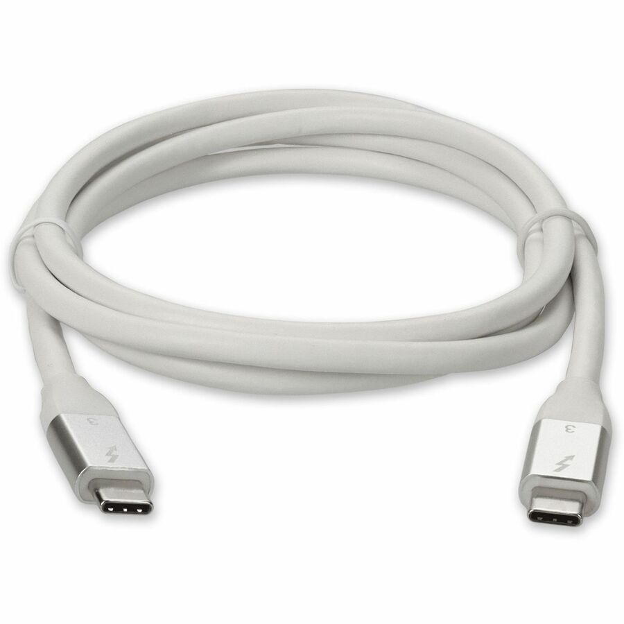 3ft (1m) USB-C 3.1 Male to Male Thunderbolt-compatible Sync and Charge White Cable