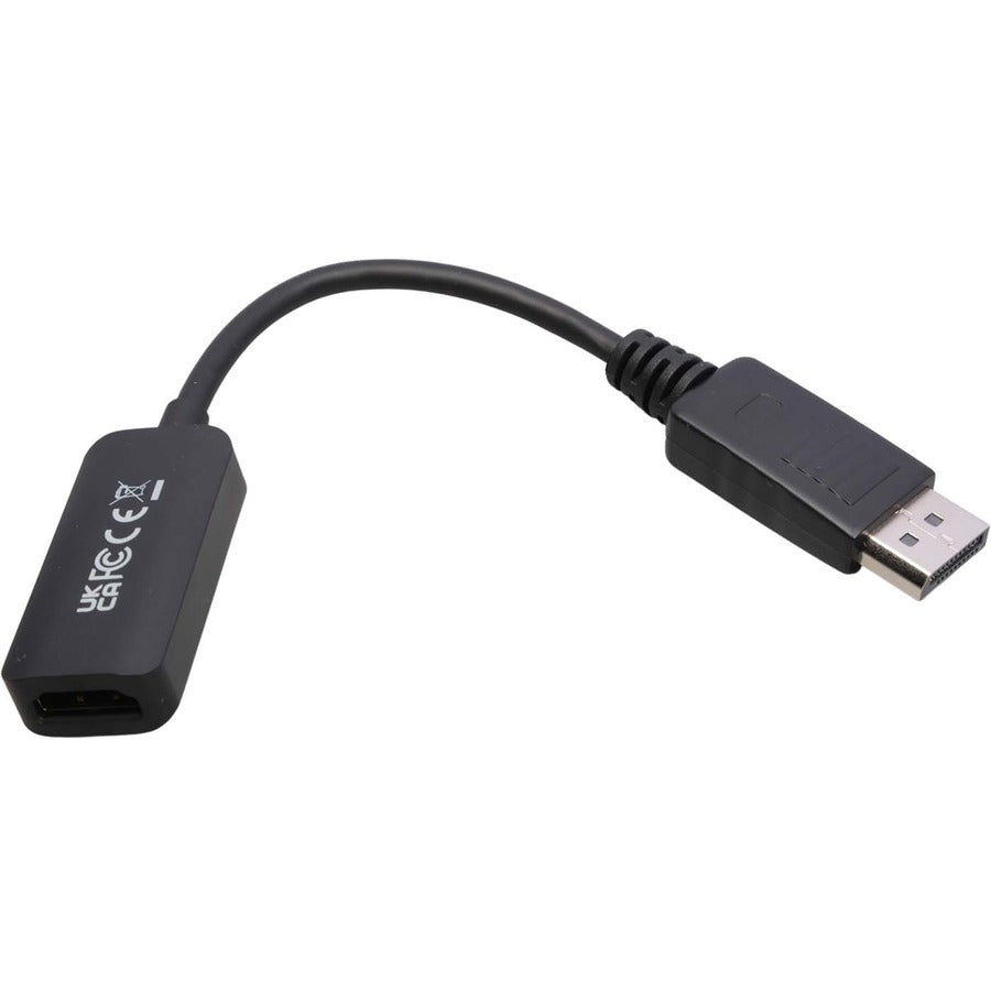 V7 DisplayPort 1.4 Male to HDMI 2.0 Female Adapter 4K UHD Black