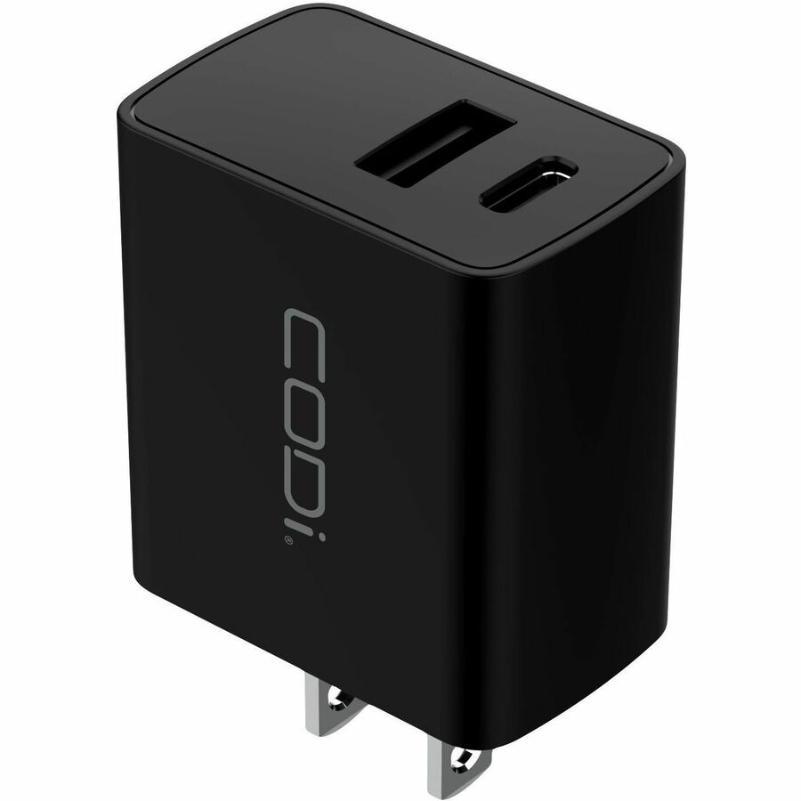 CODi Dual Port 20W Wall Charger/AC Adapter (USB-C, USB-A Outputs)