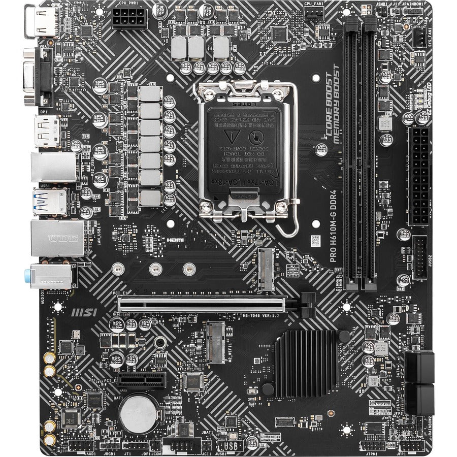 MSI H610M-G DDR4 Desktop Motherboard - Intel H610 Chipset - Socket LGA-1700 - Micro ATX