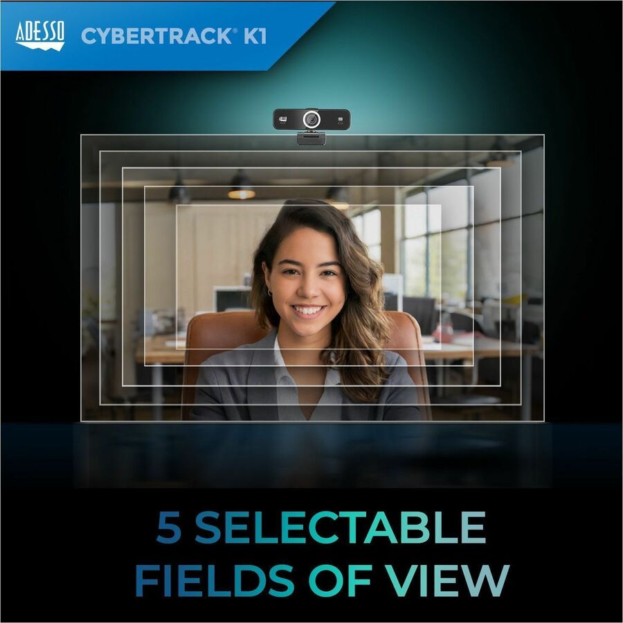 Adesso CyberTrack K1 Webcam - 2.1 Megapixel - 30 fps - USB 2.0