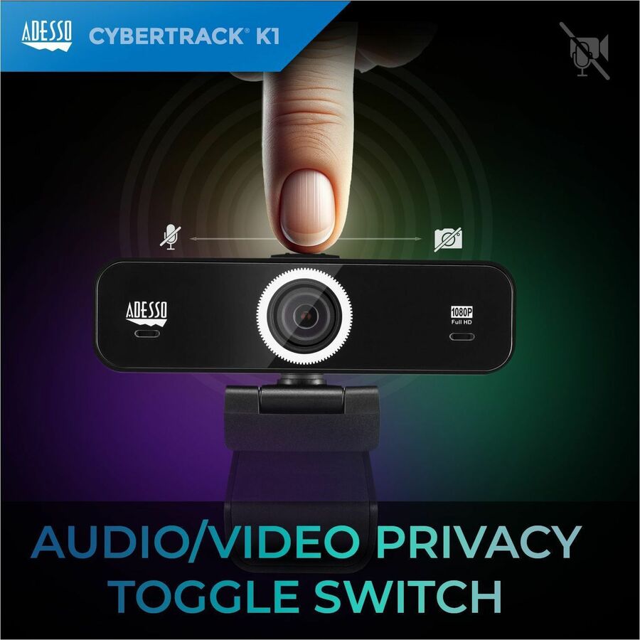 Adesso CyberTrack K1 Webcam - 2.1 Megapixel - 30 fps - USB 2.0