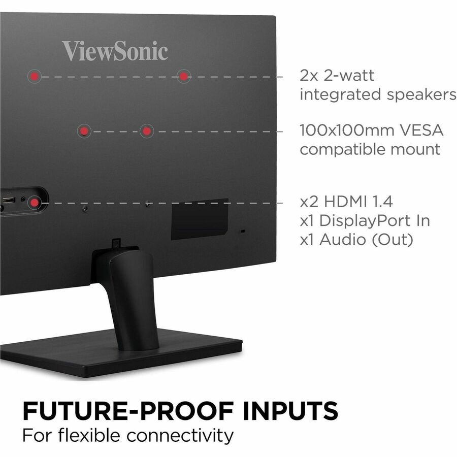 ViewSonic VA2715-2K-MHD 27 Inch 1440p LED Monitor with Adaptive Sync, Ultra-Thin Bezels, HDMI and DisplayPort Inputs for Home and Office