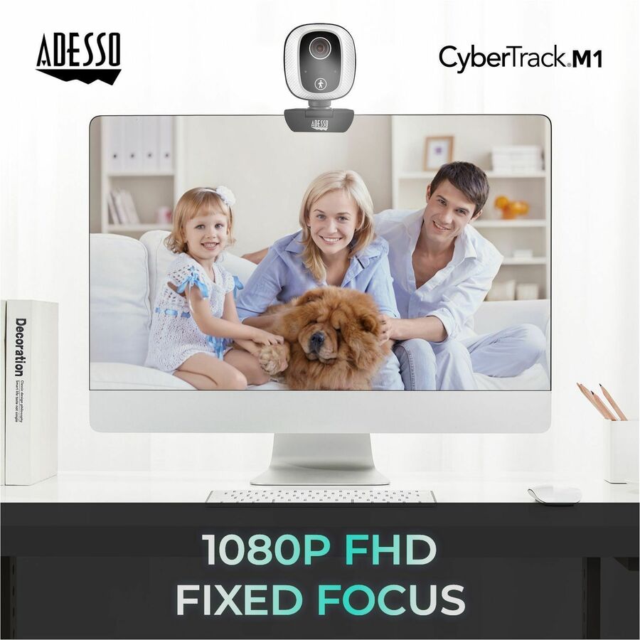 Adesso CyberTrack M1 Webcam - 2.1 Megapixel - 30 fps - USB 2.0