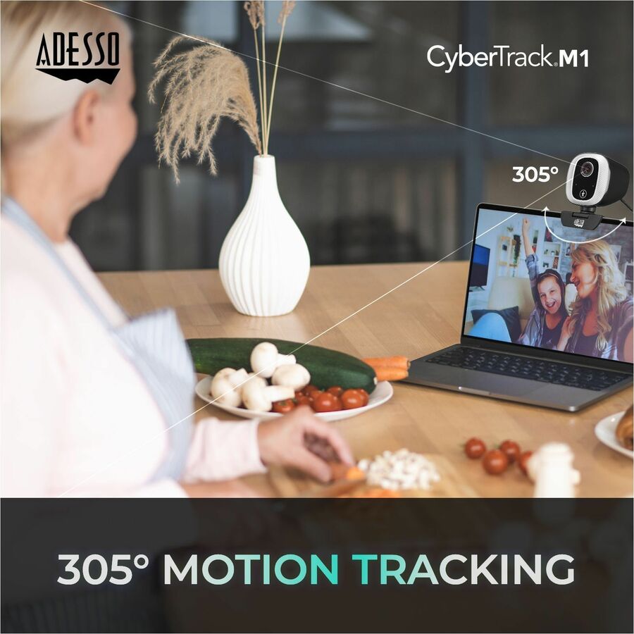 Adesso CyberTrack M1 Webcam - 2.1 Megapixel - 30 fps - USB 2.0