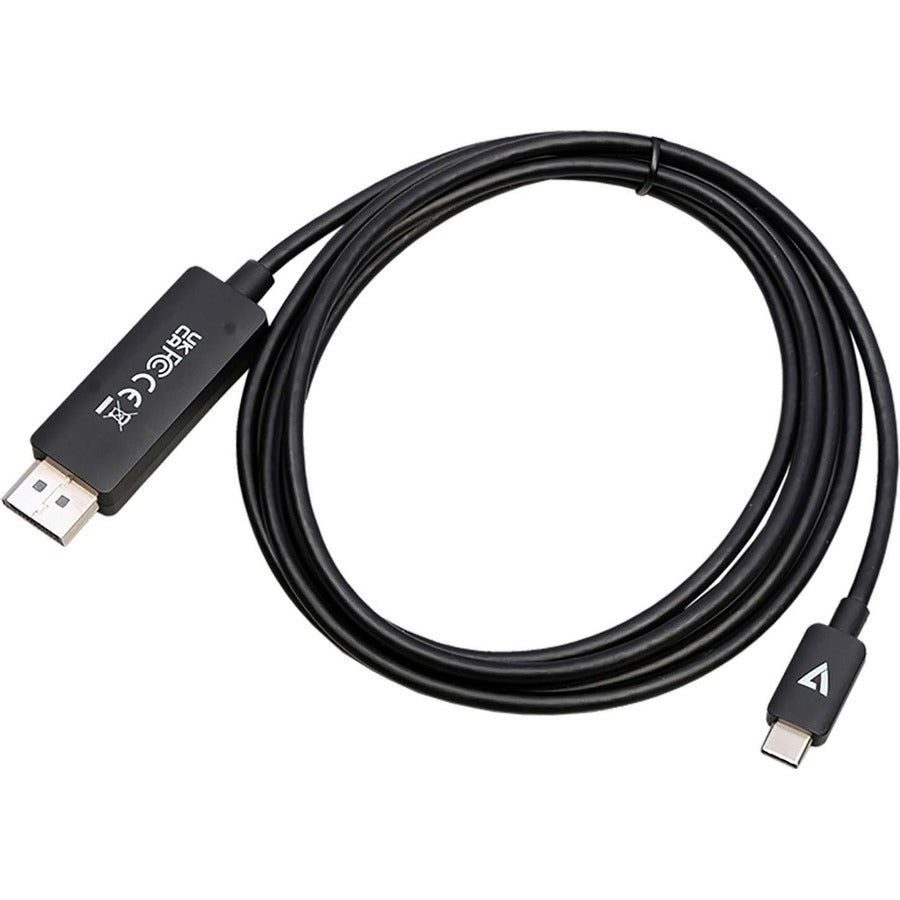 V7 USB-C Male to DisplayPort 1.4 Male 32.4 Gbps 8K/4K UHD