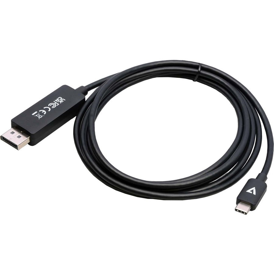 V7 USB-C Male to DisplayPort 1.4 Male 32.4 Gbps 8K/4K UHD