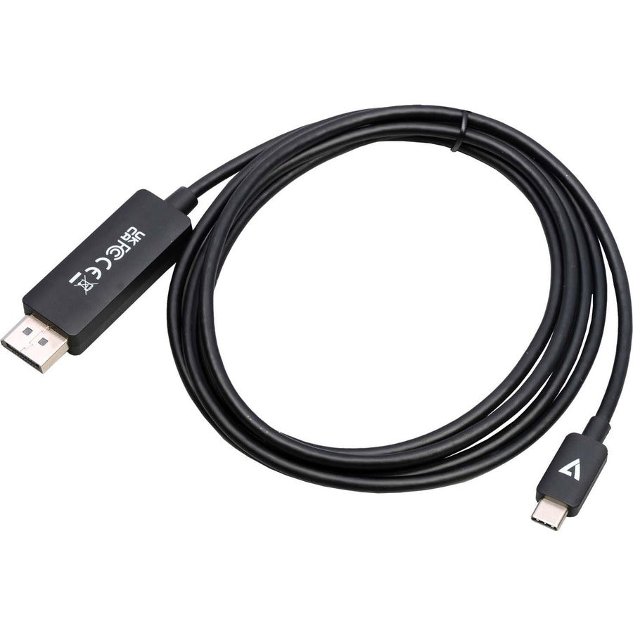 V7 USB-C Male to DisplayPort 1.4 Male 32.4 Gbps 8K/4K UHD