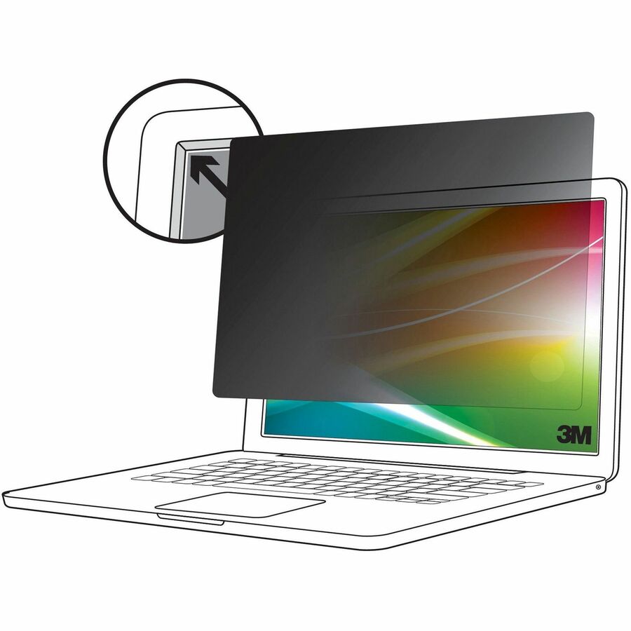 3M™ Bright Screen Privacy Filter for 14in Laptop, 16:9, BP140W9B