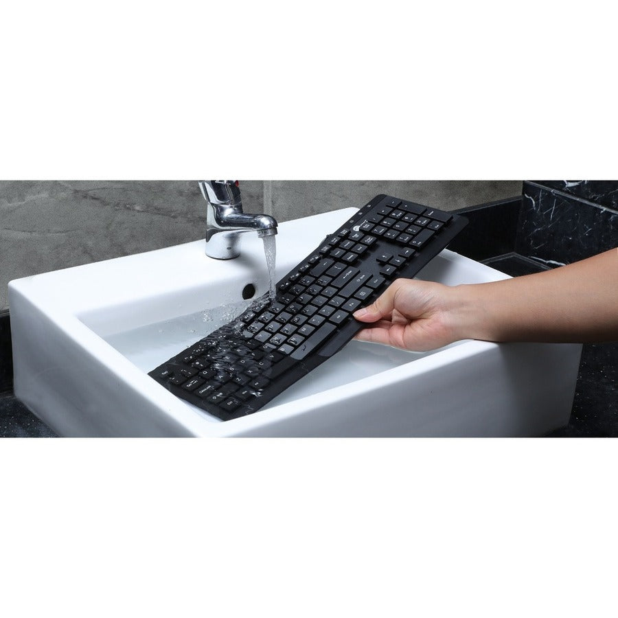 SIIG Industrial Grade Washable & Dustproof USB Multimedia Keyboard