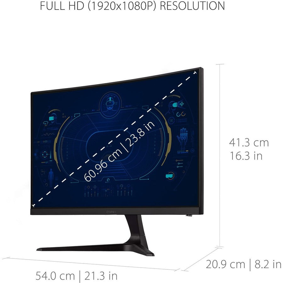 ViewSonic VX2418C 24 Inch 1080p 1ms 180Hz Curved Gaming Monitor with FreeSync Premium, Eye Care, HDMI and DisplayPort