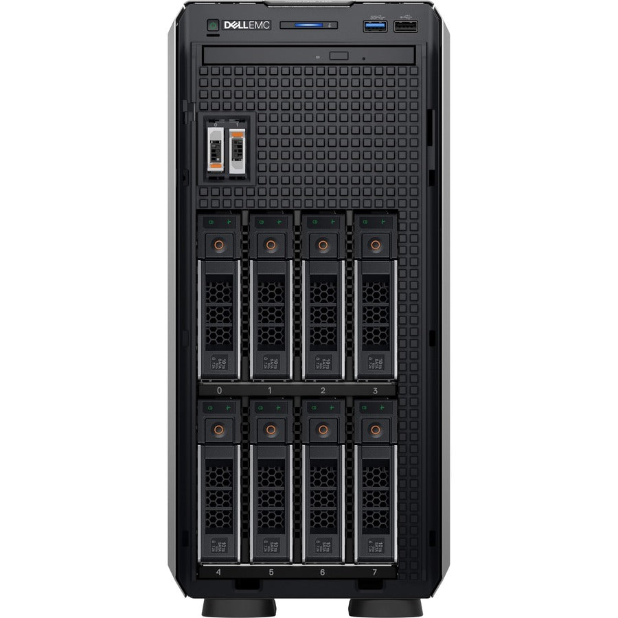 Dell EMC PowerEdge T150 4U Mini-tower Server - 1 x Intel Xeon E-2314 2.80 GHz - 8 GB RAM - 480 GB SSD - Serial ATA, Serial Attached SCSI (SAS) Controller