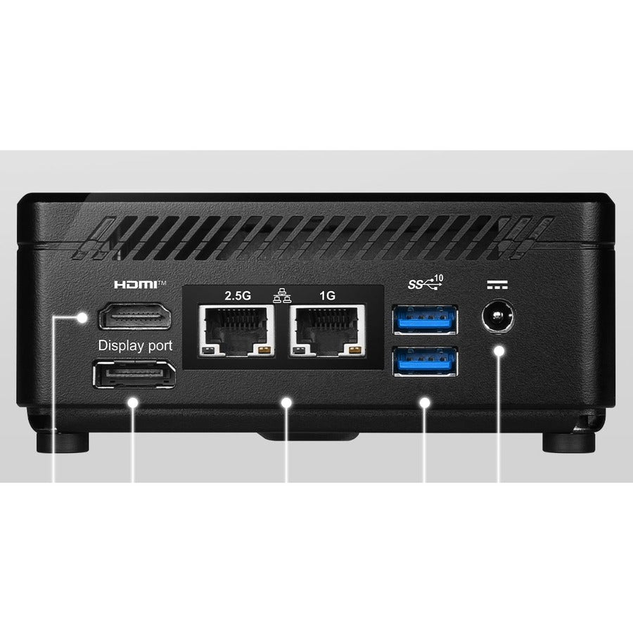 MSI Cubi 5 12M-028US NUC form factor Mini PC - Intel corei5-1235U - 8 GB - 512 GB SSD - WIN 11 PRO