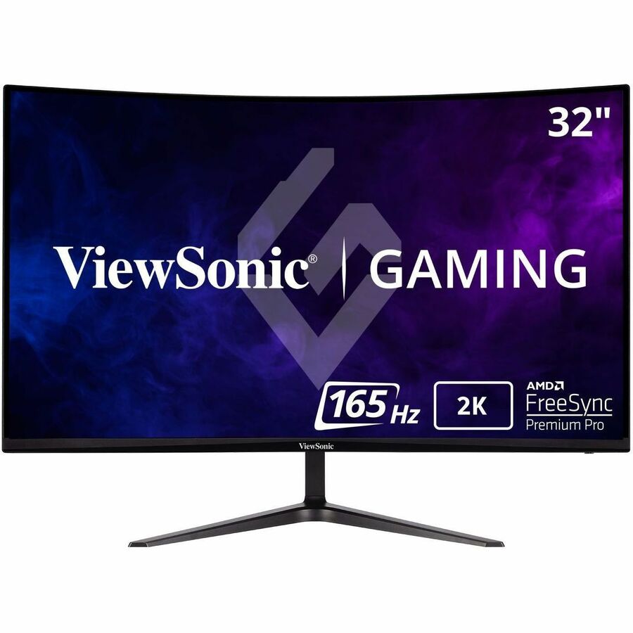 ViewSonic VX3218C-2K 32 Inch Curved 1ms 1440p 165hz Gaming Monitor with FreeSync Premium, Eye Care, HDMI and Display Port