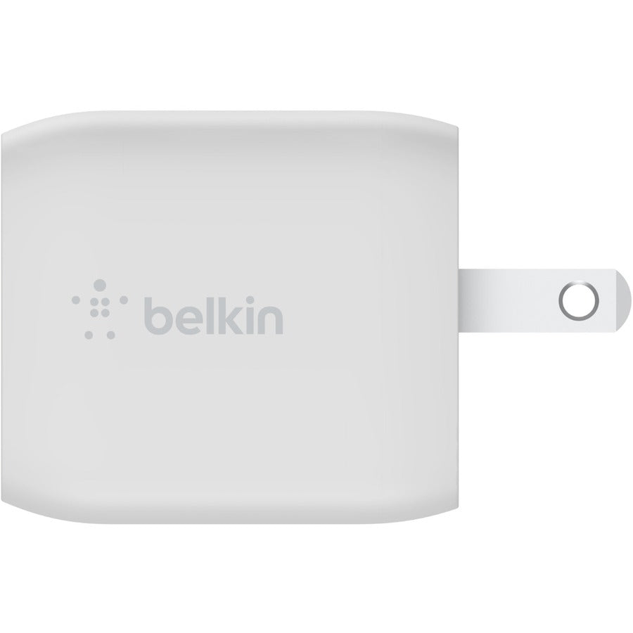 Belkin BoostCharge Pro Dual USB-C GaN Wall Charger with PPS 45W Laptop Chromebook Charging - Power Adapter