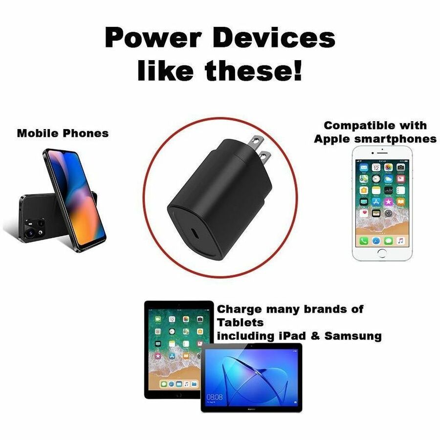 4XEM Up To 25W USB-C Power Adapter (Black)